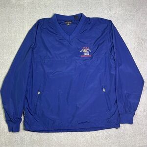 Kansas Jayhawks 2008 NCAA Basketball Champions Antigua V Neck Windbreaker Mens M